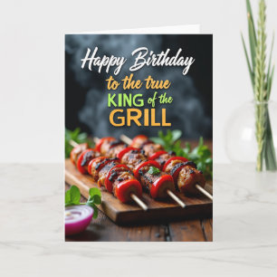 Festive Birthday Grilled Skewers Card