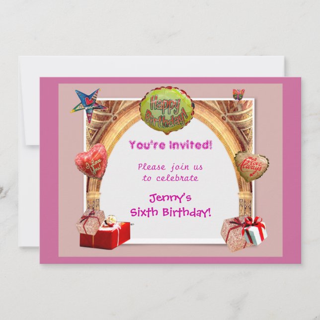 Festive Birthday Invitation (Front)