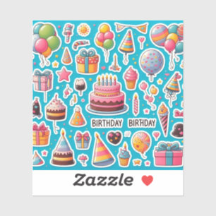 Festive Birthday Sticker Pack"