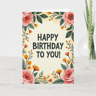 Festive Blush Birthday Card