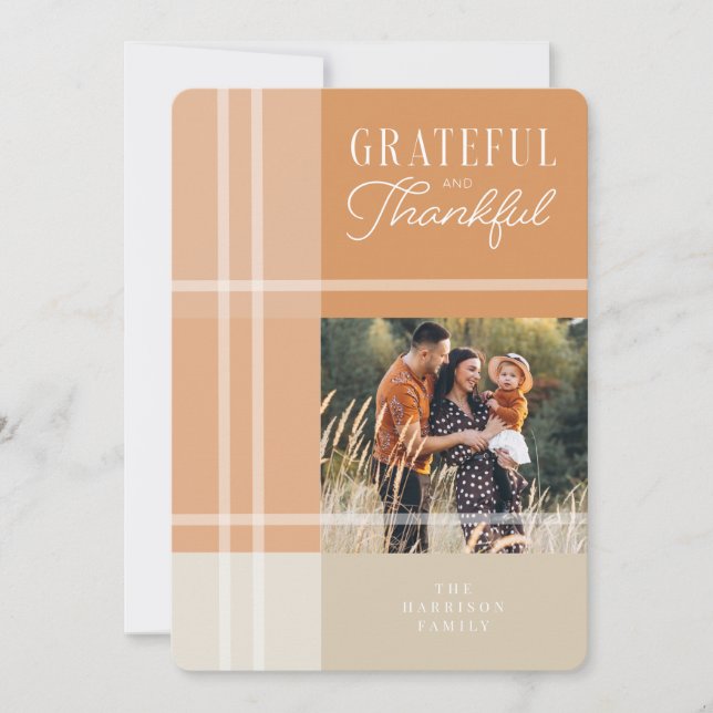 Festive Boho Thanksgiving Greeting Card (Front)