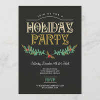 Festive Branches Holiday Party Invitation