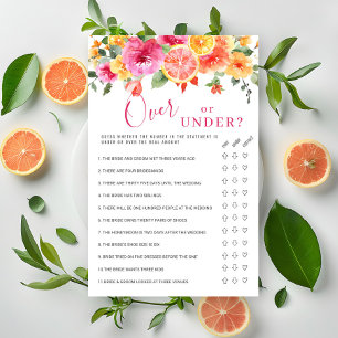 Festive Bright Flowers Citrus Bridal Shower Game
