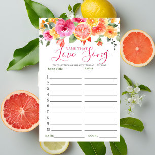 Festive Bright Flowers Citrus Bridal Shower Game