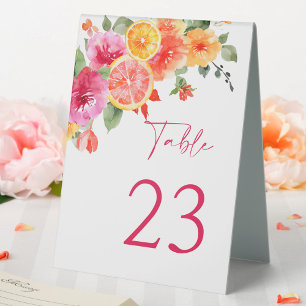 Festive Bright Flowers Floral Citrus Bridal Shower