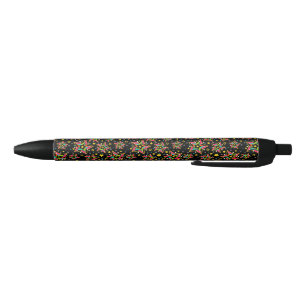Festive Bright Merry Holiday Star Black Ink Pen
