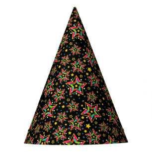 Festive Bright Merry Holiday Star Party Hat