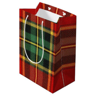 Festive Bright Tartan Medium Gift Bag