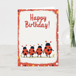 Festive Bug Birthday Card