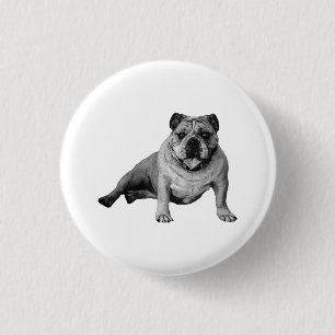 Festive Bulldog Button Pin