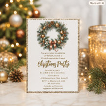 Festive Business Christmas Party Wreath