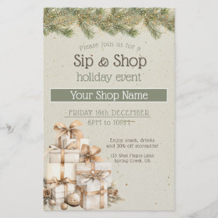 Festive business Holiday Event marketing Flyer