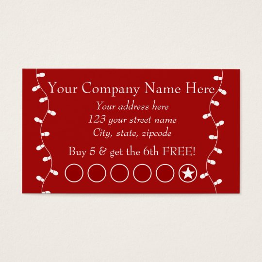 Festive Business Promotional Punch Card