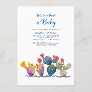 Festive Cactus Baby Shower Fiesta Invitation