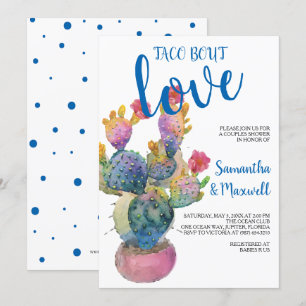 Festive Cactus Couples Shower Fiesta Invitation