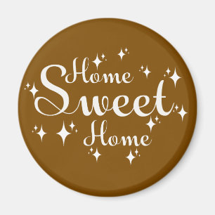 Festive Calligraphy and Stars 'Home Sweet Home' Magnet