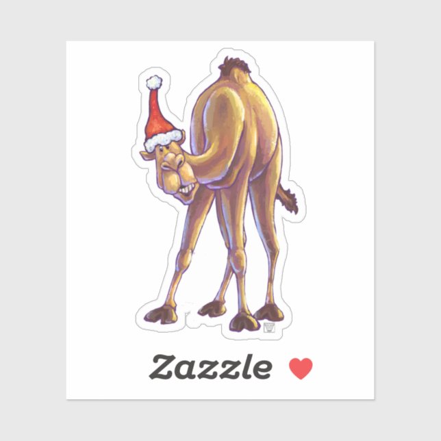 Festive Camel in Santa Hat (Sheet)