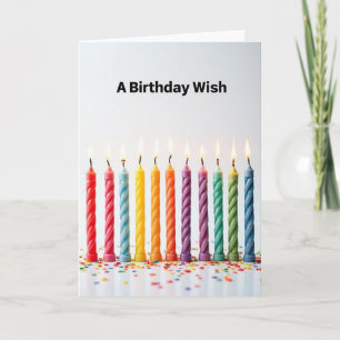 Festive Candle Array Birthday Card