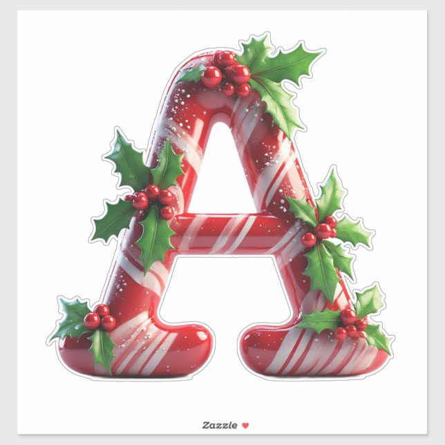 Festive Candy Cane Letter (Sheet)
