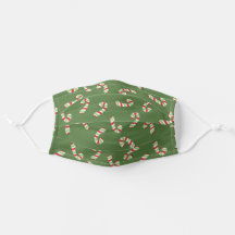 Festive Candy Cane Pattern Christmas Green