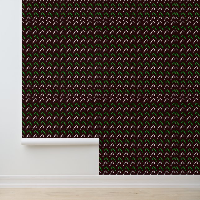 Festive Candy Cane Pattern Wallpaper (Application)