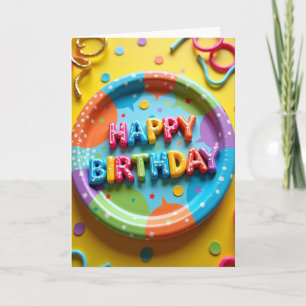 Festive Candy Letter Birthday Card