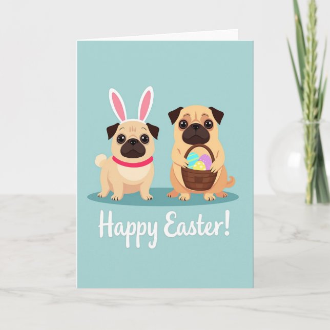 Festive Canine Spring Card (Front)