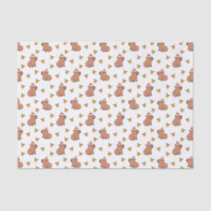 Festive Capybara Christmas Holiday Tissue Paper