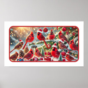 Festive Cardinals’ Christmas Celebration Poster