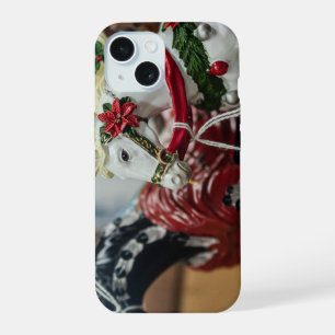 Festive Carousel Horses Ornament Collection iPhone 15 Case