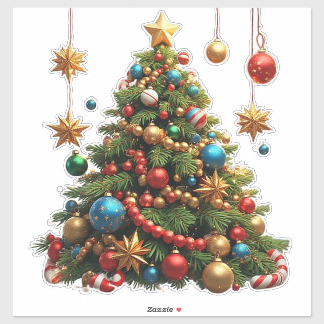 Festive Cartoon Christmas Tree (Sheet)