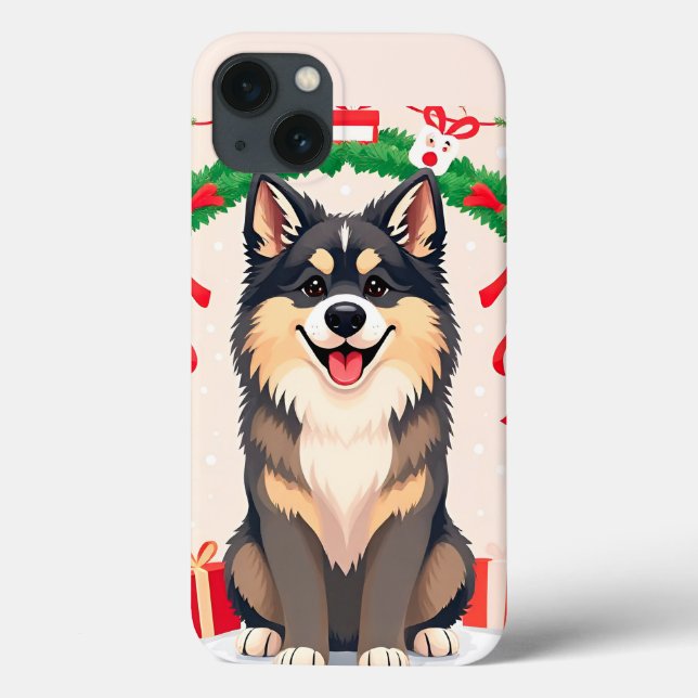 Festive Cartoon Dog Case-Mate iPhone Case (Back)
