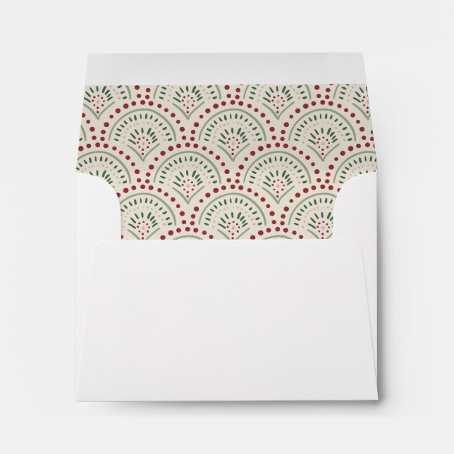 Festive Casual Colourful Christmas Card Envelope (Back (Bottom))