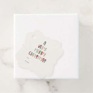 Festive Casual Colourful Christmas Fancy Square Favour Tags
