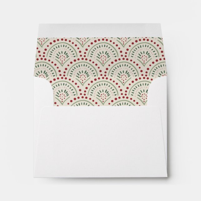 Festive Casual Colourful Happy Holidays Card Envelope (Back (Bottom))