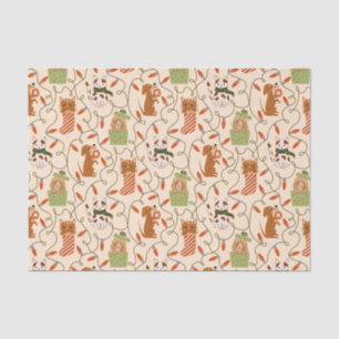 Festive Cat Dog Christmas Lighting Tissue Paper
