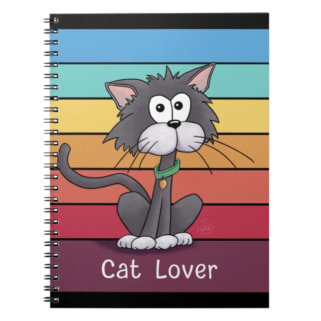 Festive Cat Lover  Notebook (Front)