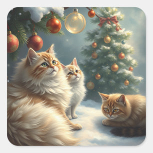 Festive Cat Stickers