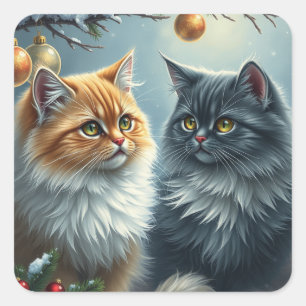 Festive Cat Stickers