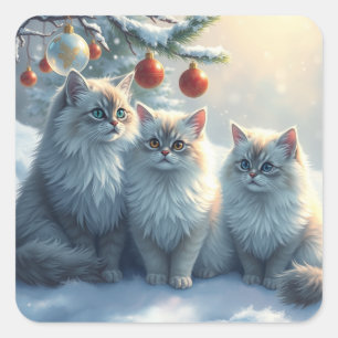Festive Cat Stickers