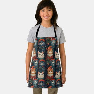 Festive Cats Holiday Apron