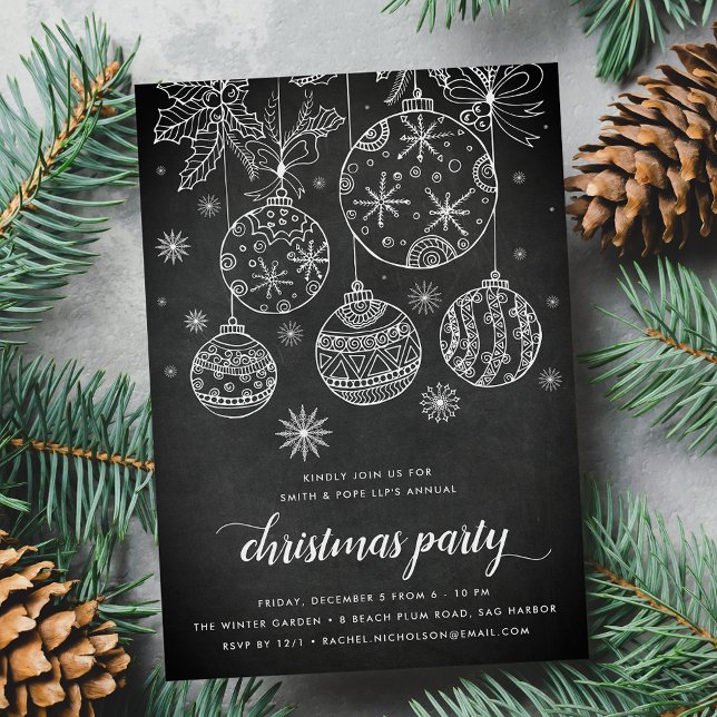 Festive Chalk | Christmas Holiday Party Invitation (Creator Uploaded)