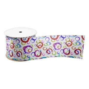 Festive, chaotic, colourful, confetti, polka dots, satin ribbon
