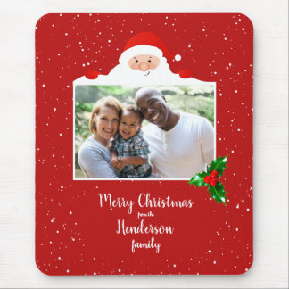 Festive Cheeky Santa - Custom Photo - Personalised Mouse Mat