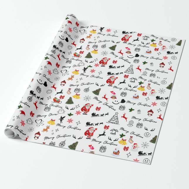 🎄 Festive Cheer Christmas Wrapping Paper   (Unrolled)