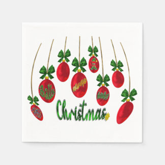 Festive Cheers: Balls Deep Christmas Napkins