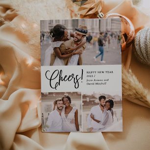 Festive Cheers   Multi Photo Happy New Year Holiday Card