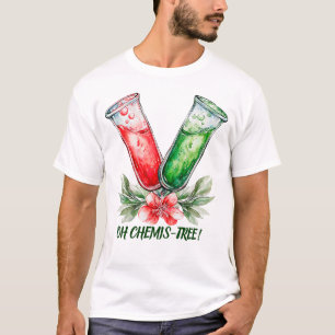 Festive Chemistry Test Tube Pun Art T-Shirt