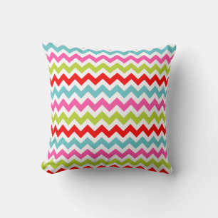 Festive Chevron Pattern – Retro Holiday Stripes Cushion