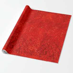 Festive Chic Bright Red Colour Pattern Wrapping Paper